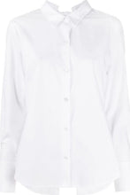 Load image into Gallery viewer, Equipment Shirt Womens Medium White Open Back Cotton Charlize Long Sleeve