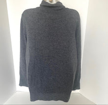 Load image into Gallery viewer, Gray turtleneck sweater on a mannequin against a white background