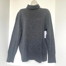 Load image into Gallery viewer, Gray turtleneck sweater on a mannequin with a white background