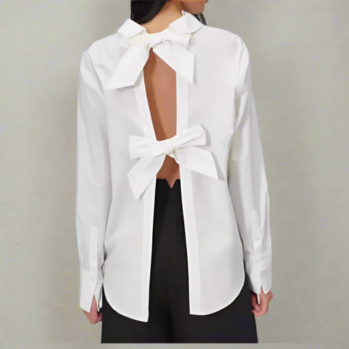 Equipment_Shirt_Womens_Medium_White_Open_Back_Cotton_Charlize_Long_Sleeve