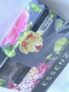 Essenza Queen Duvet Cover Set Blue Coton Floral 3 Piece Cotton Sateen Claudi
