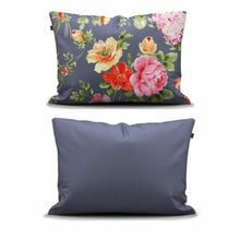 Load image into Gallery viewer, Essenza King Duvet Cover Set 3 Piece Blue Floral Cotton Sateen Claudi