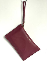 Load image into Gallery viewer, Etienne Aigner Wristlet Red Leather Wallet Womens Zip Pouch Slim Detachable Phone