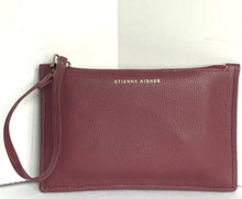 Load image into Gallery viewer, Etienne Aigner Wristlet Red Leather Wallet Womens Zip Pouch Slim Detachable Phone