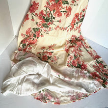 Load image into Gallery viewer, Faithfull The Brand Dress Womens White Floral Puff Sleeve A-Line Midi Bronte Magnolia