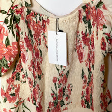 Load image into Gallery viewer, Faithfull The Brand Dress Womens White Floral Puff Sleeve A-Line Midi Bronte Magnolia