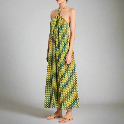 Faithfull_The_Brand_Maxi_Dress_10_Halter_A-Line_Green_Cotton_Check_Rio_Print_XL