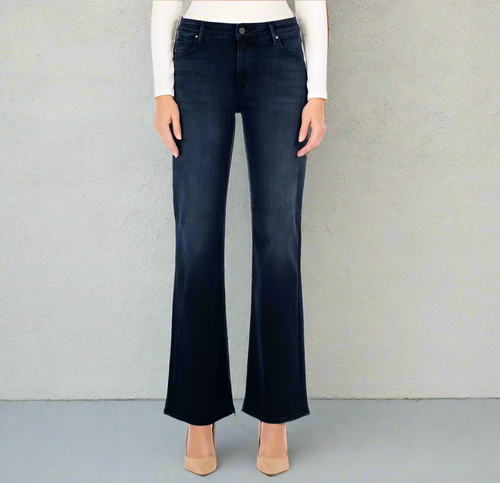 Fidelity Denim Katie High Rise Classic Flare Jeans Womens 27 Blue Comfort