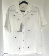 Load image into Gallery viewer, Folk Clothing Nota Shirt Mens Off White Short Sleeve Cotton Linen Camp Floral