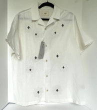 Load image into Gallery viewer, Folk Clothing Nota Shirt Mens Off White Short Sleeve Cotton Linen Camp Floral