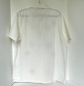 Folk Clothing Nota Shirt Mens Off White Short Sleeve Cotton Linen Camp Floral