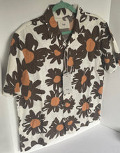 Load image into Gallery viewer, Folk Clothing Shirt Mens Cotton Brown Floral Hawaiian Ivory Cotton March SS