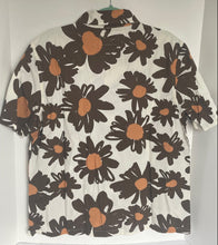 Load image into Gallery viewer, Folk Clothing Shirt Mens Cotton Brown Floral Hawaiian Ivory Cotton March SS