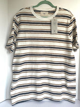 Load image into Gallery viewer, Folk Radcliffe Shirt Mens Extra Large XL Cotton Striped Ivory T-Shirt Relaxed fit