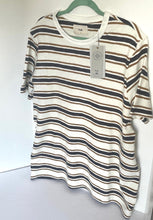 Load image into Gallery viewer, Folk Radcliffe Shirt Mens Extra Large XL Cotton Striped Ivory T-Shirt Relaxed fit