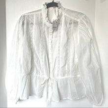 Load image into Gallery viewer, Free People Best of Me Blouse Womens Medium White Cotton Boho Long Sleeve