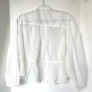 Free People Best of Me Blouse Womens Medium White Cotton Boho Long Sleeve