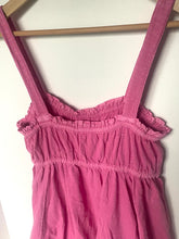 Load image into Gallery viewer, Pink dress with ruffled straps on a white background