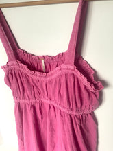 Load image into Gallery viewer, Pink ruffled top on a white background