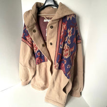 Load image into Gallery viewer, Free People Bowery Cardigan Hoodie Jacket Cotton Oversized Slouchy Floral Beige
