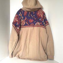 Load image into Gallery viewer, Free People Bowery Cardigan Hoodie Jacket Cotton Oversized Slouchy Floral Beige