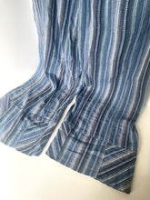Load image into Gallery viewer, Blue and white striped fabric on a white background