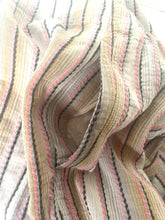 Load image into Gallery viewer, Close-up of striped fabric with neutral colors