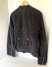 Load image into Gallery viewer, Free People Lotty Velvet Jacket Womens XL Black Double Breasted Military Blazer