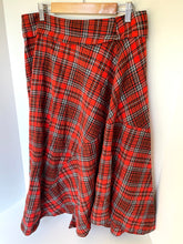 Load image into Gallery viewer, Free People Take Me Along Tartan Circle Skirt Cotton Buckle Asymmetric Wr