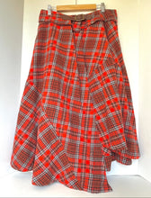 Load image into Gallery viewer, Free People Take Me Along Tartan Circle Skirt Cotton Buckle Asymmetric Wr
