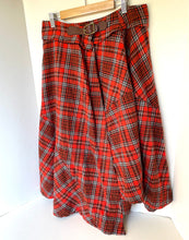 Load image into Gallery viewer, Free People Take Me Along Red Tartan Wrap Skirt - 6