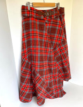 Load image into Gallery viewer, Free People Take Me Along Tartan Circle Skirt Cotton Buckle Asymmetric Wr