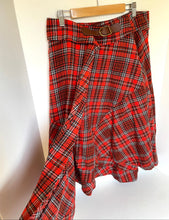 Load image into Gallery viewer, Free People Take Me Along Tartan Circle Skirt Cotton Buckle Asymmetric Wr