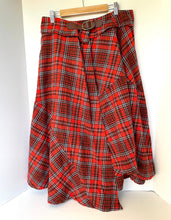 Load image into Gallery viewer, Free People Take Me Along Tartan Circle Skirt Cotton Buckle Asymmetric Wr