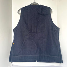 Load image into Gallery viewer, G-STAR Raw Men&#39;s GSRR Vest Blue Denim Utility Pockets Research Photography