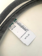 Load image into Gallery viewer, A close-up of a dark gray textured fabric item with a white stripe, showing a white retail price tag attached.