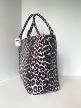 Load image into Gallery viewer, Leopard print tote bag on a white background