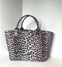 Load image into Gallery viewer, Leopard print tote bag on a white background