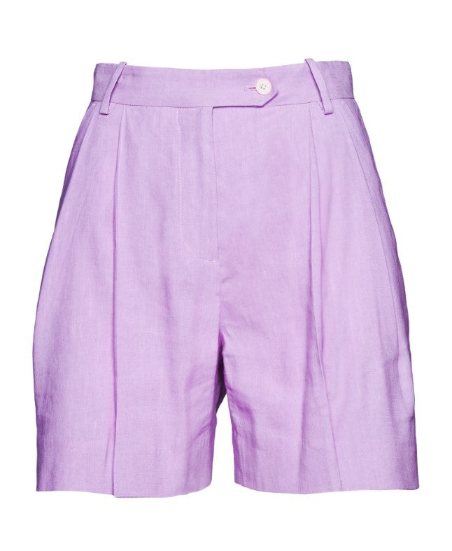 Pleated Shorts, Purple