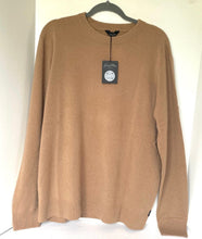 Load image into Gallery viewer, Good Man Cashmere Sweater Mens Extra Large XL Crew Neck Warm Sand Luxe