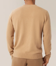 Load image into Gallery viewer, Good Man Cashmere Sweater Mens Extra Large XL Crew Neck Warm Sand Luxe