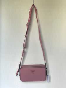 Guess Charlestown Small Crossbody Camera Bag Pink Double Zip Guitar Strap