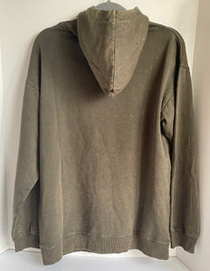 HUDSON Hoodie Sweatshirt Mens Small Green Pullover Cotton Kangaroo Pocket