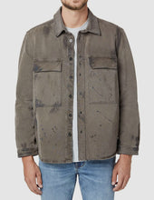 Load image into Gallery viewer, HUDSON Work Shirt Mens Extra Large XL Brown Distressed Paint Jacket Denim