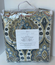 Load image into Gallery viewer, Packaged fabric with a paisley pattern on a white background