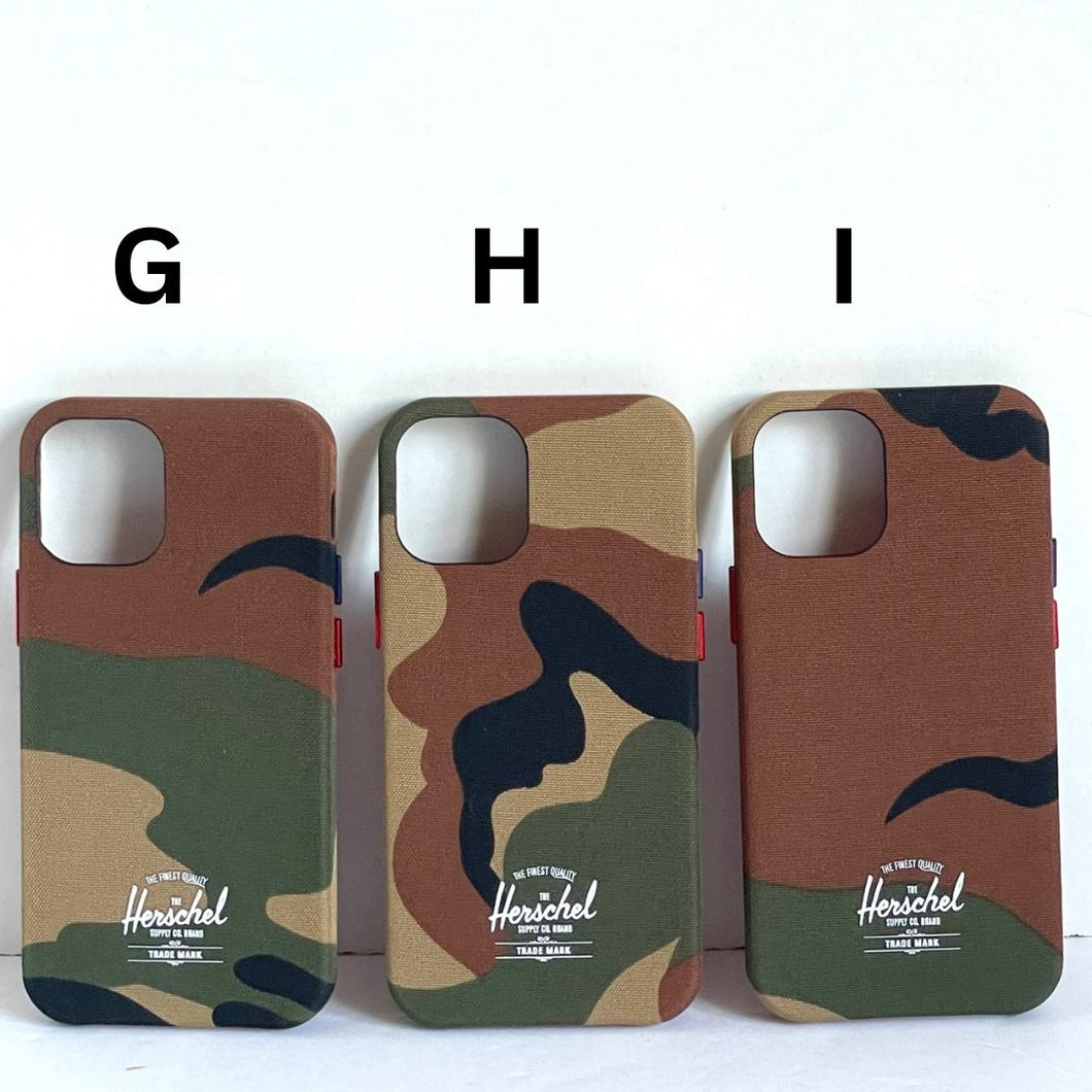 Herschel iPhone 12 MINI Camo Case Hard Shell Slim Bumper 5.4 in Protective NEW