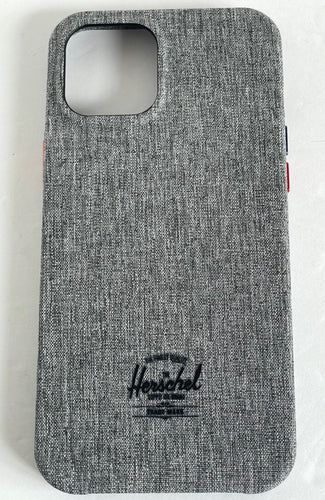 Herschel iPhone 12 Pro MAX Gray Case Hard Shell Slim Bumper 6.7in Protective