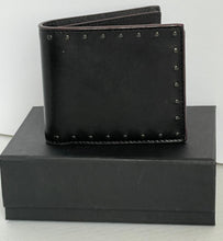 Load image into Gallery viewer, Coach Wallet Mens Black Leather Billfold Double Rivets Sport Calf, #35857 Boxed