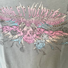 Load image into Gallery viewer, Zadig &amp; Voltaire Marta Tee Womens Blue Beaded Skull Wings Graphic Shirt Top