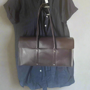 WANT Les Essentiels Tote Mens Large Brown Work Laptop Bag Lasdun Italian